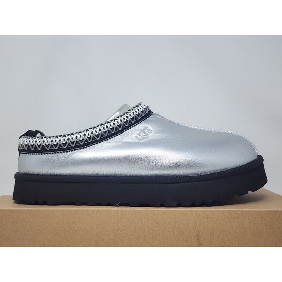 DS UGG Tazz Leather Slipper SILVER METALLIC 1143776K-SLVM - Picture 5 of 6
